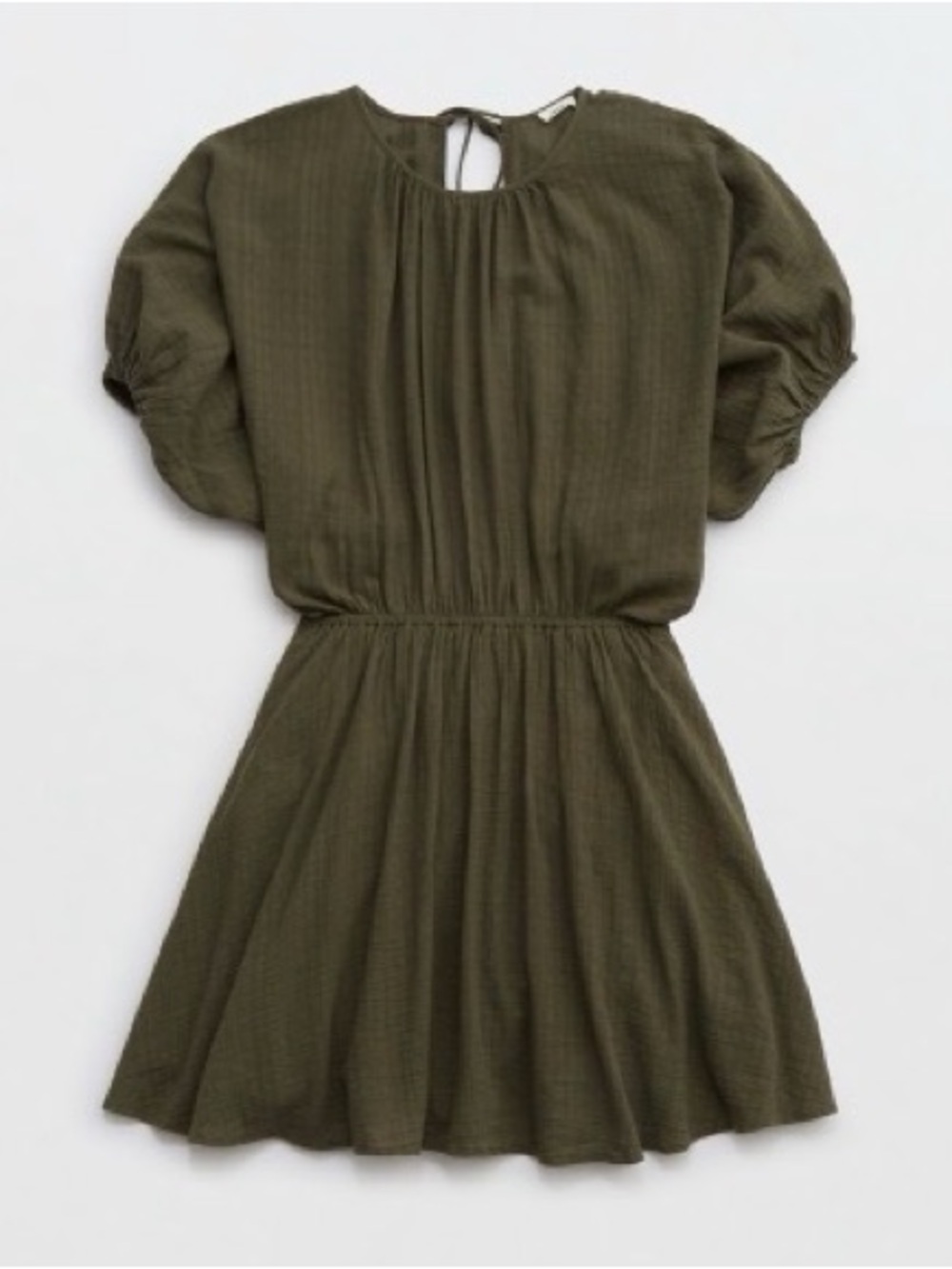 aerie Golden Hour Cover Up Olive Sleeveless Tie-Neck open back Dress